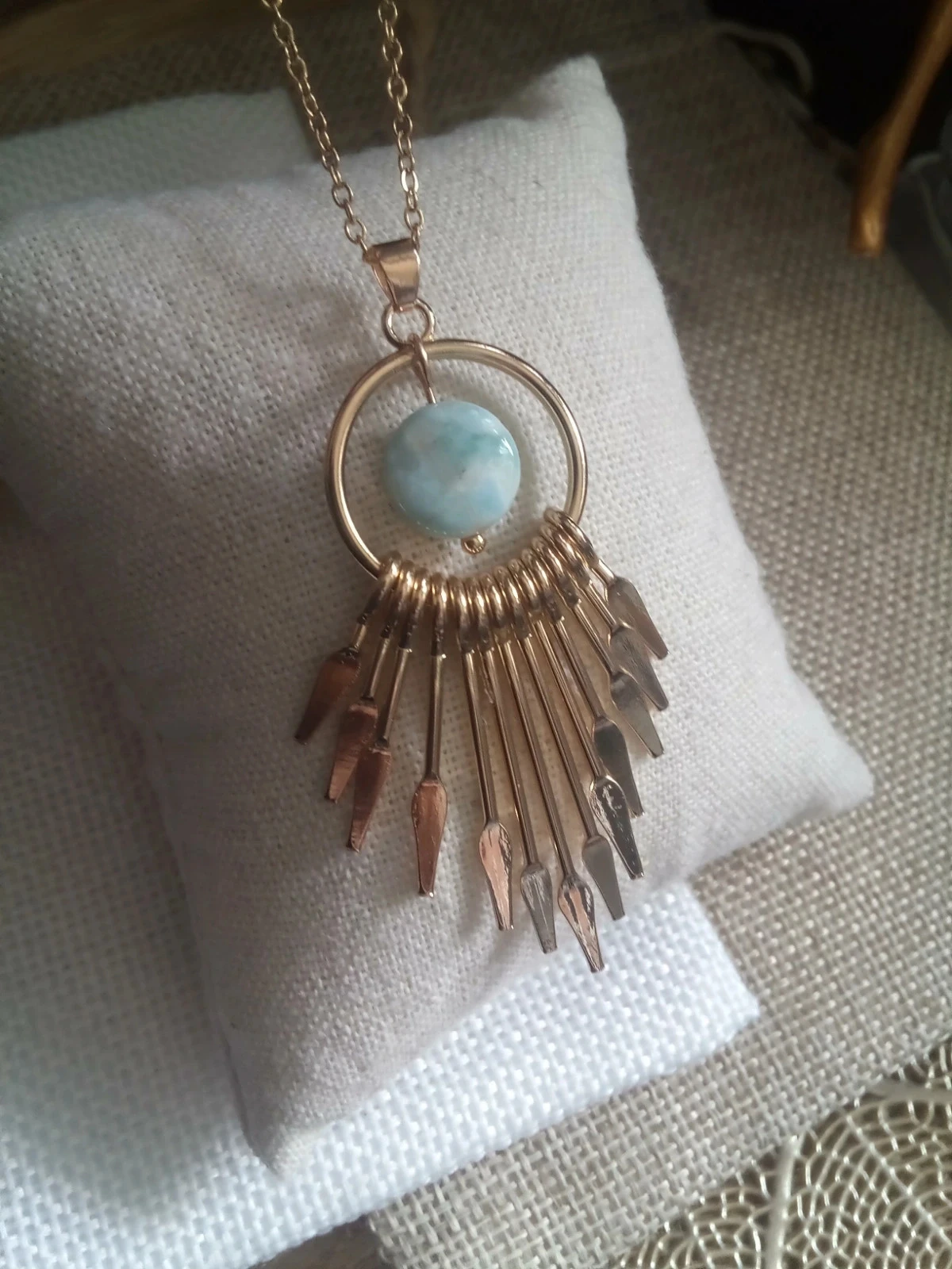 Collar de piedra de larimar natural 🩵. – photo 3